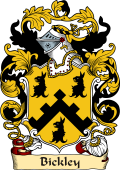 English or Welsh Family Coat of Arms (v.23) for Bickley (Chidall, Sussex)