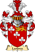 Welsh Family Coat of Arms (v.23) for Landres (or Landry of Llanddowror, Carmanthenshire)
