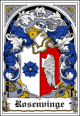 Danish Coat of Arms Bookplate for Rosenvinge