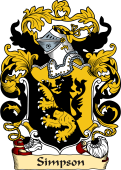 English or Welsh Family Coat of Arms (v.23) for Simpson