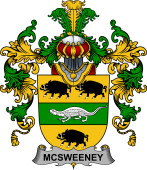 Irish Family Coat of Arms (v.25b) McSweeney