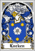 German Wappen Coat of Arms Bookplate for Lucken