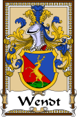 German Coat of Arms Wappen Bookplate  for Wendt