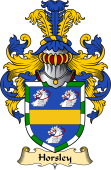 English Coat of Arms (v.23) for the family Horseley or Horsley