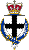 British Garter Coat of Arms for Sinclair (Scotland)