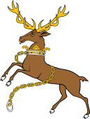 Stag Springing Ducally Gorged Chained