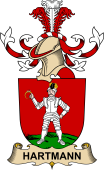 Republic of Austria Coat of Arms for Hartmann (de Hüttendorf)