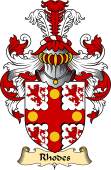 English Coat of Arms (v.23) for the family Rhodes