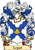 English or Welsh Family Coat of Arms (v.23) for Legat (Norfolk)