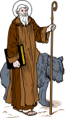 Catholic Saints Clipart image: St Gall