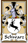 German Coat of Arms Wappen Bookplate  for Schwarz