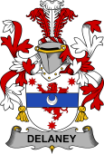 Irish Coat of Arms for Delaney or O'Delany