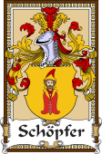 German Coat of Arms Wappen Bookplate  for Schöpfer
