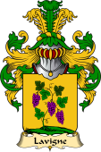 French Family Coat of Arms (v.23) for Lavigne ( de la Vigne)