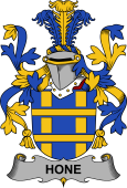 Irish Coat of Arms for Hone or O'Hone