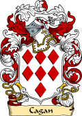 English or Welsh Family Coat of Arms (v.23) for Cagan (Devon)
