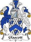 English Coat of Arms for the family Glascock or Glascott