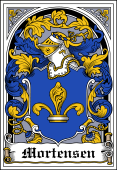 Danish Coat of Arms Bookplate for Mortensen