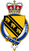 British Garter Coat of Arms for Lowe (England)