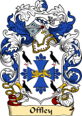 English or Welsh Family Coat of Arms (v.23) for Offley (Mudley, Staffordshire)