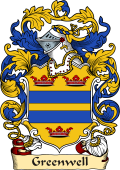 English or Welsh Family Coat of Arms (v.23) for Greenwell (Ref Berry)