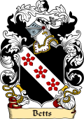 English or Welsh Family Coat of Arms (v.23) for Betts (ref Berry)