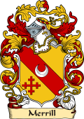 English or Welsh Family Coat of Arms (v.23) for Merrill (or Merill Ref Berry)